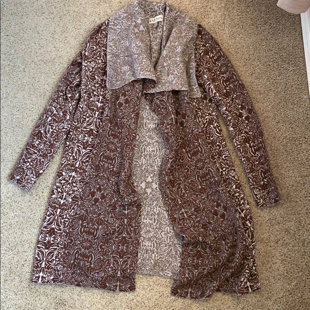 Knox Rose Floral Duster Sweater